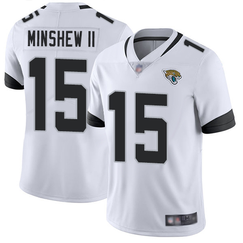 Men Nike Jacksonville Jaguars #15 Gardner Minshew II White  Stitched NFL Vapor Untouchable Limited Jersey->jacksonville jaguars->NFL Jersey